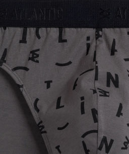 ATLANTIC 3MP-161 Трусы спорт Fashion - набор 3 шт. темно-зеленый + черный + графитовый  фото 7