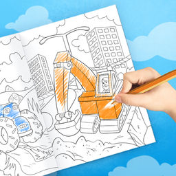 Цена за 3 шт. Раскраска Транспорт, 16 стр., формат А4