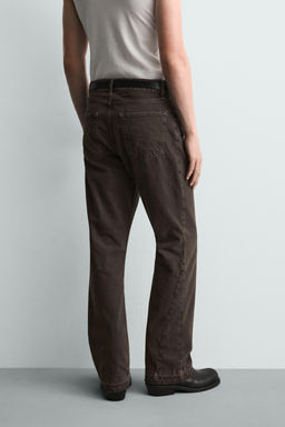 JEANS FLARE FIT ROTOS / Marr?n - Zara фото 19