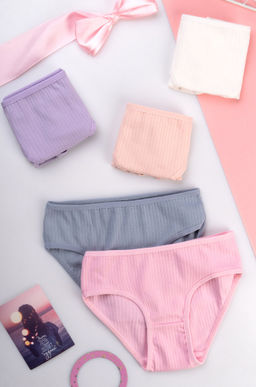 Трусы для девочки в рубчик 5шт. Happyfox