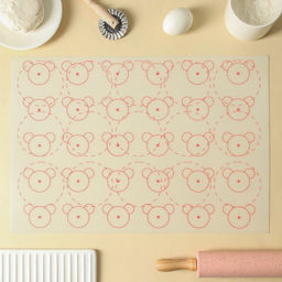 Силиконовый коврик армированный «Макарон.Ушки», 42×29.5 см