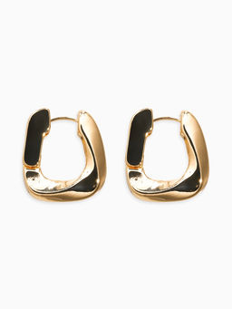 Серьги металл Богема изгиб, цвет золото