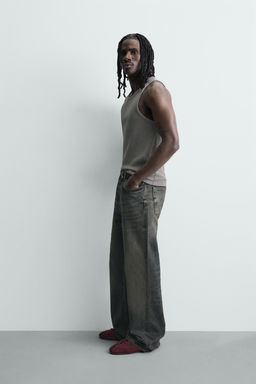 CAMISETA TANK RIB LAVADO / Gris claro - Zara фото 4