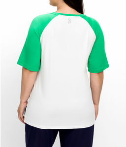 Блузка, бело-зеленая - Sheego фото 4