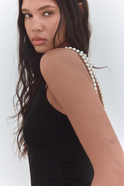 KNIT TOP WITH BALL STRAPS - Zara фото 3