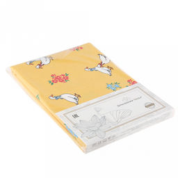 Скатерть 180х145см "Гуси", длина стола до 140см, на 6 персон, рогожка 186/м2, хлопок 100%, упаковка классическая 28х41см, "Домашняя мода" (Россия)