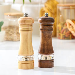 Набор мельниц для специй Доляна «Вуди», 5×5×16.5 см, керамический механизм