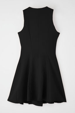 Siyah Dugmeli Mini Dokuma Ceket Elbise TWOSS25EL00117