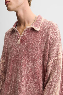 WASHED KNIT POLO SHIRT - Zara фото 5