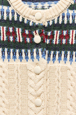 COMBINED JACQUARD KNIT JACKET - Zara фото 3