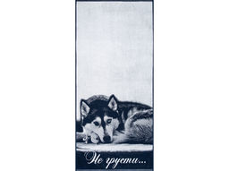 Полотенце махровое 6с102.411ж1 Не грусти (темно-синий2) 67х150см