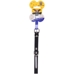 Цена за 5 шт. Ошейник для собак из искусственной кожи "БРО на Стиле", цвет черный, 1,5*37см (бирка)