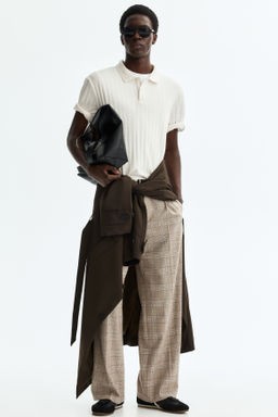 Polo en punto con textura Slim Fit - H&m фото 12