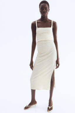 Vestido midi en punto con textura - H&m фото 3