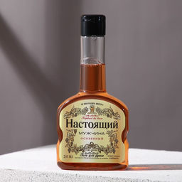 Подарочный набор косметики Настоящий мужчина, гель для душа во флаконе коньяка 250 мл и мыло для рук 5 шт., HARD LINE  фото 3