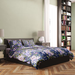 Постельное белье, комплект Евростандарт "Марсель, лавандовый", 4 предмета: пододеяльник на пуговицах 200х215см, простыня 220х240см, 2 наволочки 70х70см с клапаном-запахом, перкаль "Премиум" 110г/м2, хлопок 100%, упаковка "классическая" ПВХ 32х41см, "