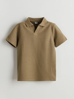 Polo Yaka Dokulu Erkek ?ocuk Ti??rt