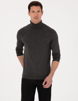 F_me Slim Fit Pamuk Kar___ml_ Bal_k__ Yaka Basic Triko Kazak