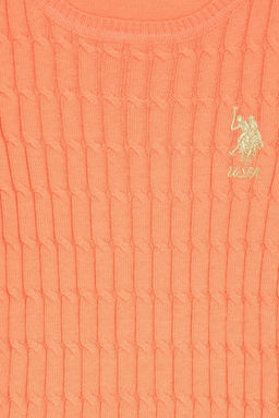 Базовый свитер лосося для девочек Неожиданная скидка в корзине - U.s. polo assn фото 3
