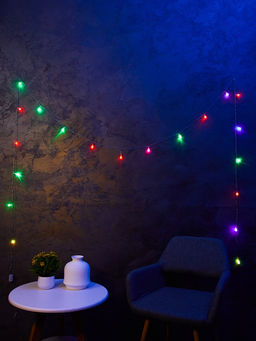 Гирлянда Нить 5 м с насадками Мини фонарик, IP20, прозрачная нить, 20 LED, свечение мульти (RG/RB), мигание, 220 В - Luazon lighting фото 2