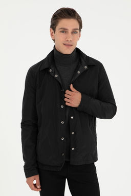 Мужская черная кожаная куртка Неожиданная скидка в корзине - U.s. polo assn фото 2