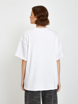 10200510128 Футболка жен. Lungarno белый принт - Concept club фото 4