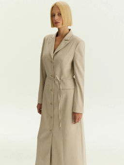 Жакет-платье макси в полоску, ML891/ginger - Emka фото 3