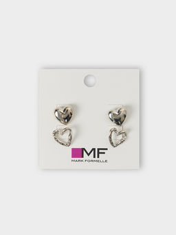 Серьги женские в форме сердца в наборе, 2 пары - Mark formelle фото 5