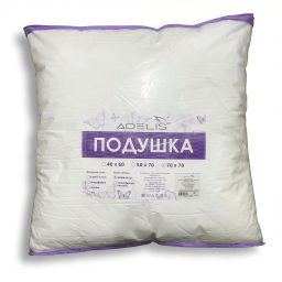 Подушка Adelis Лебяжий пух на молнии с аэросеткой борт 4см