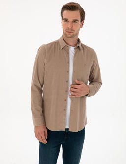 Bej Regular Fit %100 Pamuk Fitilli G_mlek - Cacharel фото 3