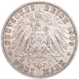 3 марки 1909 года А Германия (Пруссия)