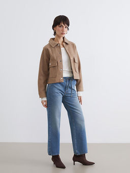 G?mlek Yaka Kad?n Ka?e Ceket