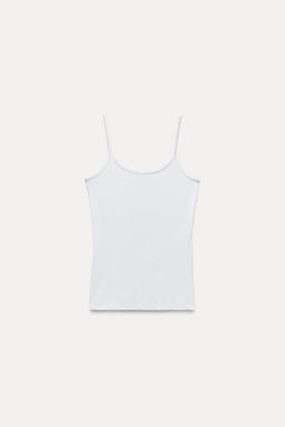 POLYAMIDE SLIM STRAP T-SHIRT - Zara фото 4