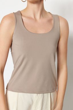 Vizon Kare Yaka Fitted/Vucuda Oturan Esnek Orme Atlet TWOSS23AL00037