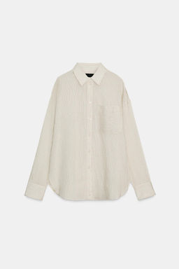 ZW COLLECTION STRIPED FLOWING SHIRT - Zara фото 8
