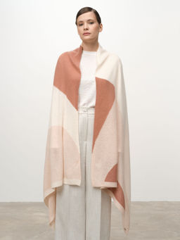 Палантин из кашемира 09043 жасмин-белый