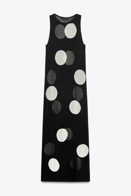 LONG POLKA DOT KNIT DRESS - Zara фото 2