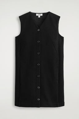 VESTIDO CON BOTONES DE LANA MERINO