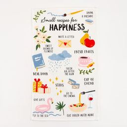 Набор кухонных полотенец Доляна Happiness, 35х60см-4шт, 100% хлопок  фото 7