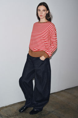 STRIPED 100% WOOL SWEATER