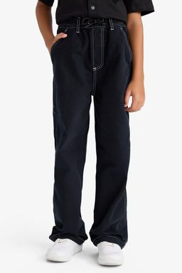 %100 Pamuk Loose Fit Standart Pa_a Gabardin Pantolon Erkek _ocuk - Defacto фото 6
