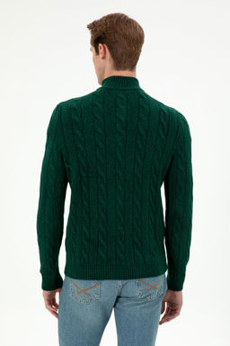 Мужской темно-зеленый свитер - U.s. polo assn фото 5