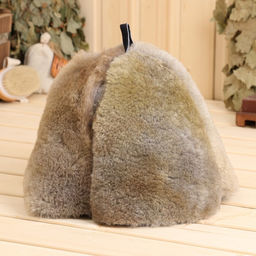 Шапка для бани из овчины Премиум, синяя - Simaland фото 3