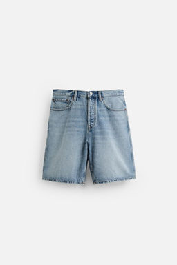 STRAIGHT-LEG DENIM BERMUDA SHORTS - Zara фото 8