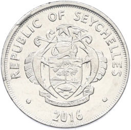 Монета 25 центов 2016 года Сейшелы