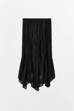 ASYMMETRIC GATHERED TEXTURED SKIRT - Zara фото 4