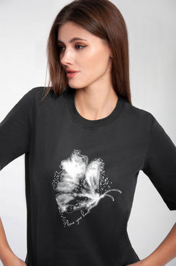 Арт. 31100 Футболка женская 44-52 (5 шт) Цвет:графит - Калинка фото 10