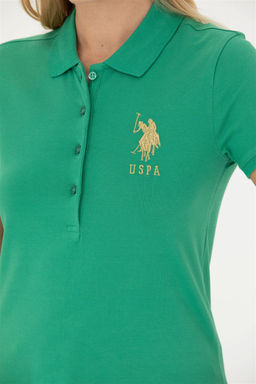 Женская зеленая базовая футболка - U.s. polo assn фото 7