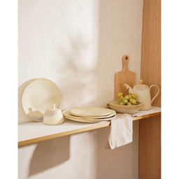 Тарелки SL Home Волны Сардинии, d=21.5 см, фарфор, набор 2 шт., бежевые