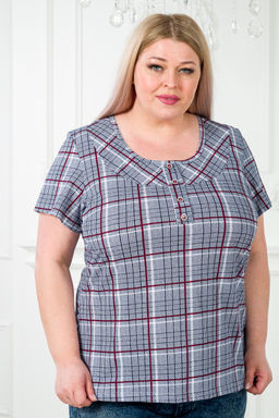 Туника женская из кулирки Наина серый макси - Амадэль фото 2